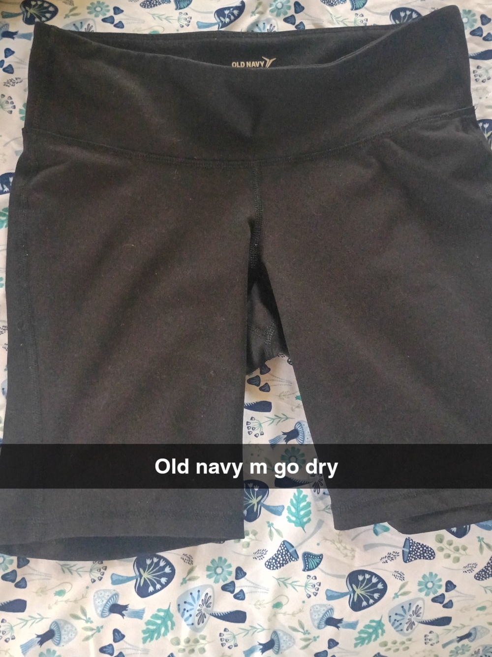 Old Navy Active Go-Dry Black High-Rise Bike Shorts - Size Medium
